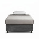 Letto Singolo Contenitore Imbottito Microfibra Grigio BoxMax Varie Misure
