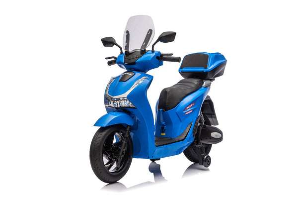 sconto Scooter Elettrico per Bambini Licenza Ufficiale Honda SH125 12V con Ruote EVA e Sedile Pelle Blu