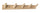Appendiabiti a Muro 5 Ganci 57x9 cm in Legno Daiki Natural