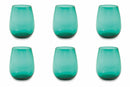 Set 6 Bicchieri Ø6x11 cm in Vetro Villa d'Este Home Tivoli Happy Hour Verdi