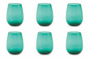 Set 6 Bicchieri Ø6x11 cm in Vetro Villa d'Este Home Tivoli Happy Hour Verdi