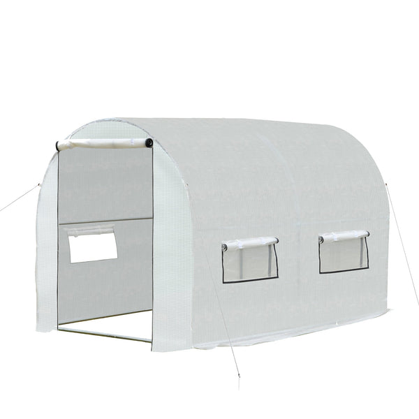 online Serra a Tunnel da Giardino 295x200x190 cm in Acciaio e PE Bianca