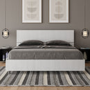 Letto Matrimoniale Testata Inclinata Demas Bianco Frassino Varie Misure
