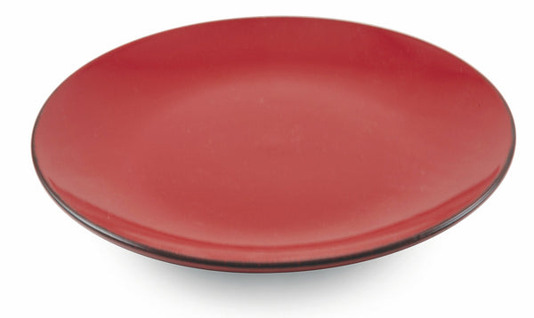 acquista Set 6 Piatti Piani Ø27x3,5 cm in Gres Villa d'Este Home Tivoli Baita Glazed Rossi