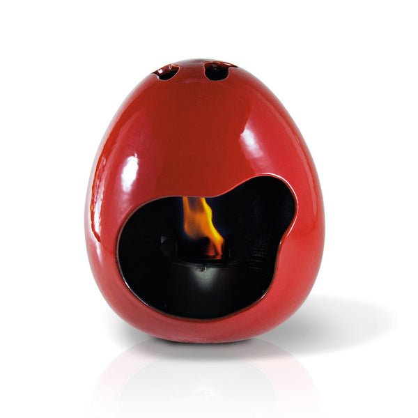 sconto Camino a Bioetanolo da Tavolo in Ceramica 30x35 cm Ferazzoli Ovetto Rosso