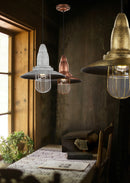 Lampada a Sospensione da Interno  E27 in Metallo Rame Antico