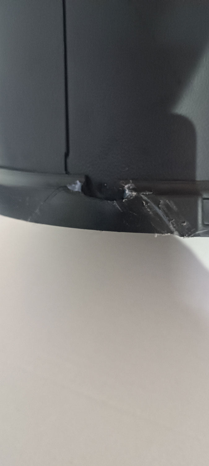 Pattumiera Gettacarte Ø25xh60 cm Autoestinguente In Acciaio Verniciato Nero Seconda Scelta