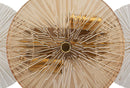 Lampada da Muro Osaka 42x8x20 cm in Ferro e Vetro Oro e Marrone e Trasparente      