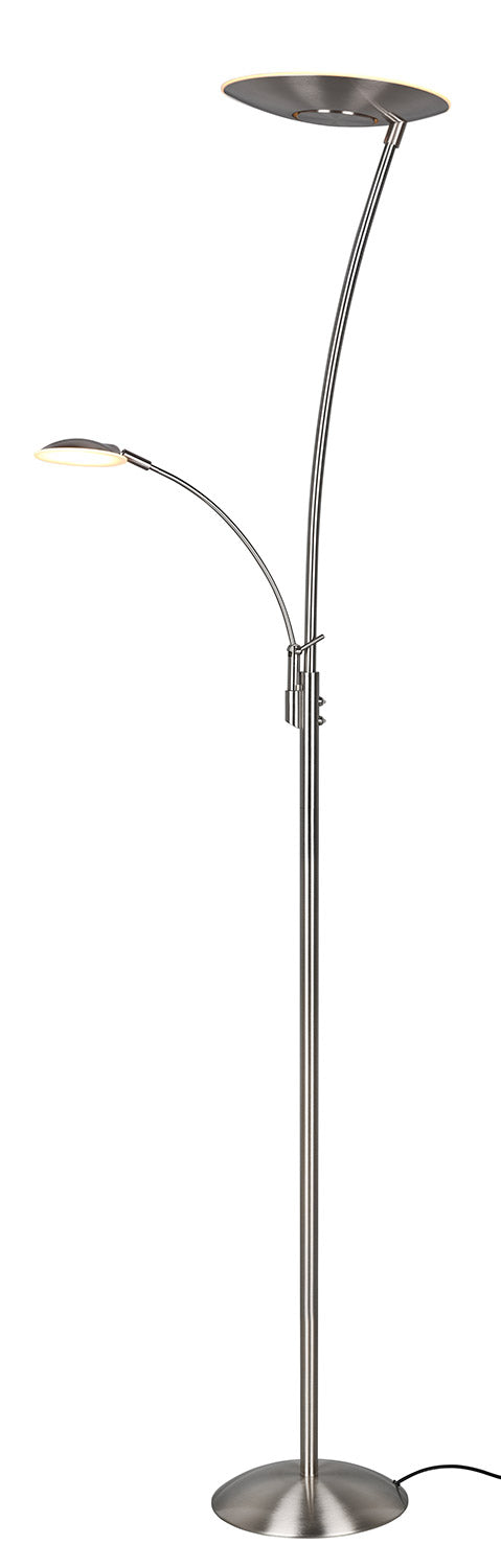 Piantana da Interno a LED in Metallo Nichel Satinato 