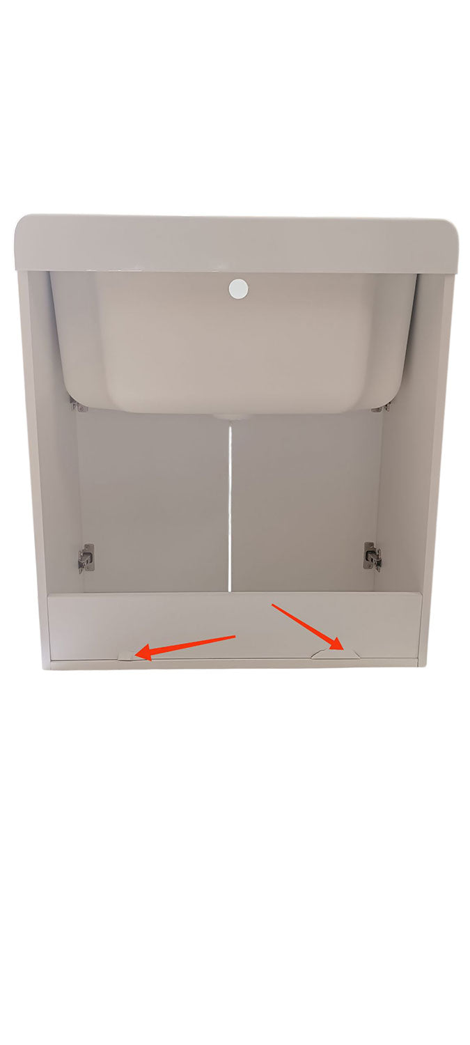 Mobile Lavatoio in ABS 70x40x90 cm 2 Ante Ambrosini Doris Bianco Opaco Seconda Scelta