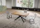 Tavolo Allungabile 160-264x90x74 cm Niket Quercia Natura Gambe Antracite