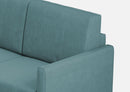 Divano Angolare 5 Posti 221x221x85 cm Karay in Tessuto Petrolio