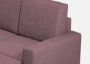 Divano 2 Posti con Pouf 148x155x85 cm Sakar in Tessuto Prugna