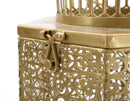 Lanterna Oroy 25x21x33 cm in Ferro e Vetro Oro