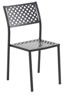 Set 4 Sedie da Giardino 46x58x84 cm in Acciaio RD Italia Lola Antracite