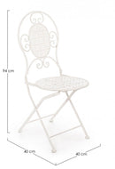 Set 2 Sedie Pieghevole 40x40x94 cm Emily in Acciaio