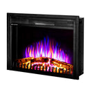 Camino Elettrico da Incasso 50,2x71,2x18 cm Effetto Fiamma 1500W Capri Nero