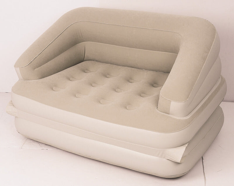 Divano Letto Materasso Gonfiabile 5 in 1 con Pompa e Borsa Jilong Sofa Bed Beige