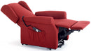Poltrona Alzapersona Elettrica 2 Motori in Tessuto Vittoria Rossa