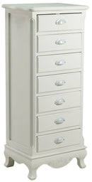 Cassettiera in Legno 7 Cassetti Basilea Bianco Anticato