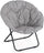 Poltrona da Giardino Pieghevole 82x35x82 cm Moon in Acciaio e Poliestere Grigio