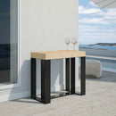 Consolle Allungabile 90-290x40x77 cm in Nobilitato Marrone