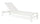 Lettino Prendisole da Esterno 74x200x98-32h cm Schienale a 4 Posizioni in Alluminio e Textilene Skipper Vapor