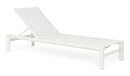 Lettino Prendisole da Esterno 74x200x98-32h cm Schienale a 4 Posizioni in Alluminio e Textilene Skipper Vapor 