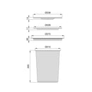 Pattumiera da Incasso Recycle per Piano Cucina Litri Acciaio Inossidabile Emuca