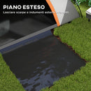 Tenda da Campeggio per 2 Persone Impermeabile 210x150x110 cm Pavimento Esteso Grigio e Arancione   