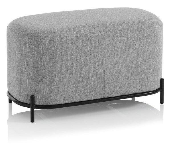 Panca 82x42x45 cm in Tessuto Grigio sconto