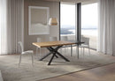 Tavolo Allungabile 160/210x90 cm Versalux Rovere Scortecciato Gambe Antracite      