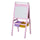 Lavagna per Bambini 3 in 1 con Cavalletto in Legno  Rosa