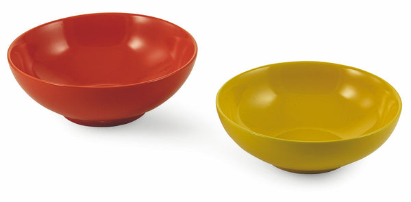 Set 2 Insalatiere in Gres Villa d'Este Home Tivoli Baita Glazed Giallo e Rosso acquista