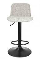 Set 2 Sgabelli Bar 41x46x86/107 cm in Poliestere Rafael Nero-Beige