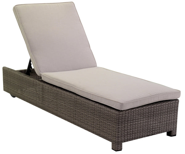 acquista Lettino da Giardino in Polyrattan con Cuscini Atlanta Grigio