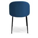 Sedia Sammi 50x57xh47/77,5 cm in Tessuto Velluto Blu/Nero