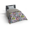 Trapunta Invernale 1 Piazza e Mezzo Stampata in Microfibra 300gr Double Face Cerchi Astratti