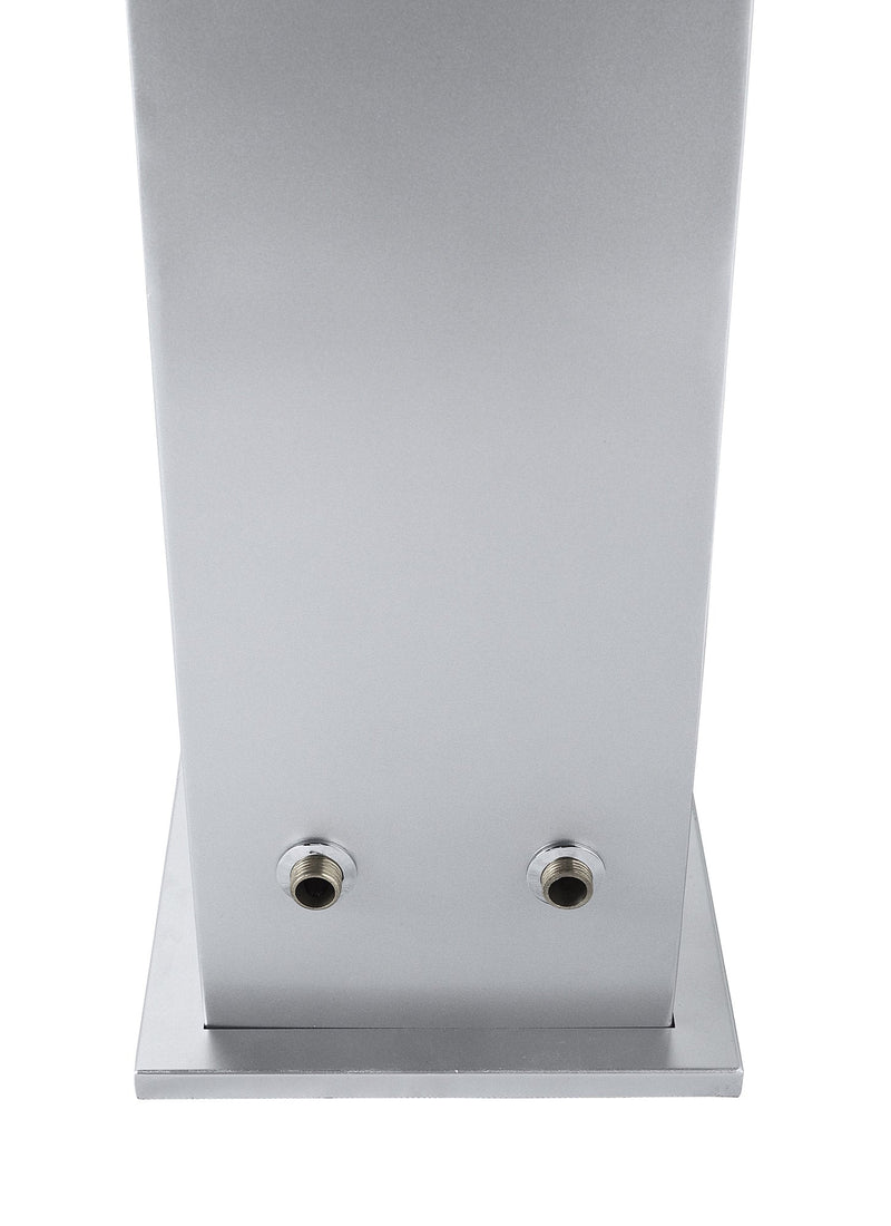 Doccia da Esterno Giardino Miscelatore e Lavapiedi Grigio Metallizzato