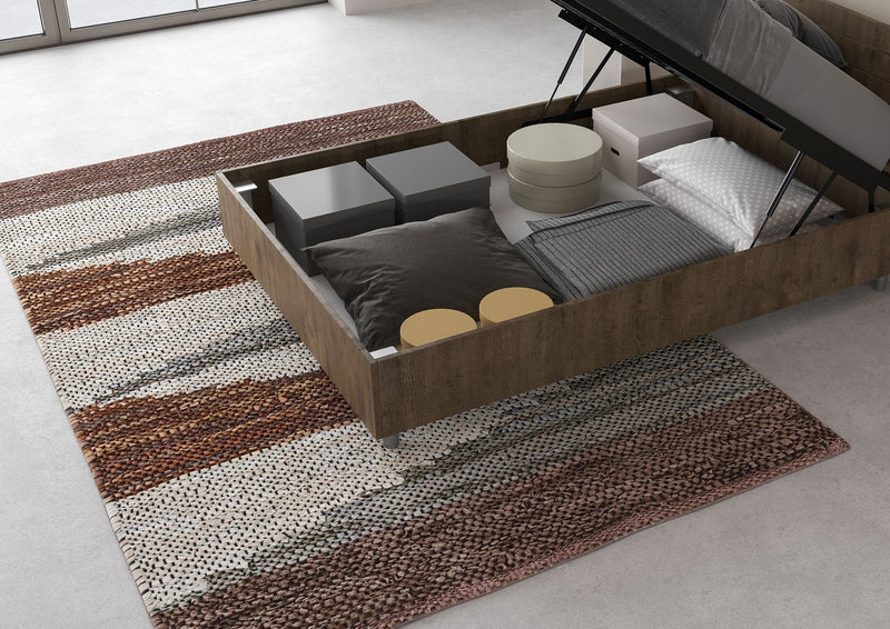 Letto 1 Piazza e Mezzo Testata Doghe Dritta Ankel Noce Varie Misure