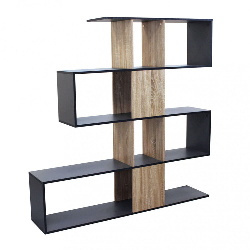 Libreria Adrianne 145x29x145 h cm in Truciolare bilaminato Antracite