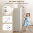 Scarpiera Slim da Ingresso per 25-30 Paia di Scarpe 106,4x34x108,5 con Ante a Chiusura Ammortizzata in MDF Bianco Lucido      