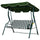 Dondolo 3 Posti da Giardino 170x110x153 cm  Swivel Verde e Bianco