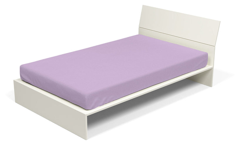 Lenzuolo Sotto con Angoli ed Elastico Tinta Unita Lilla