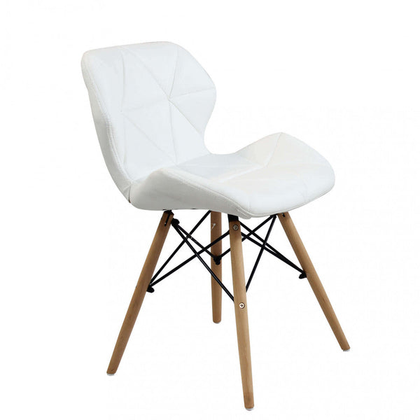 online Sedia Annapolis Bianca 41x49x71 h cm in Similpelle Bianco