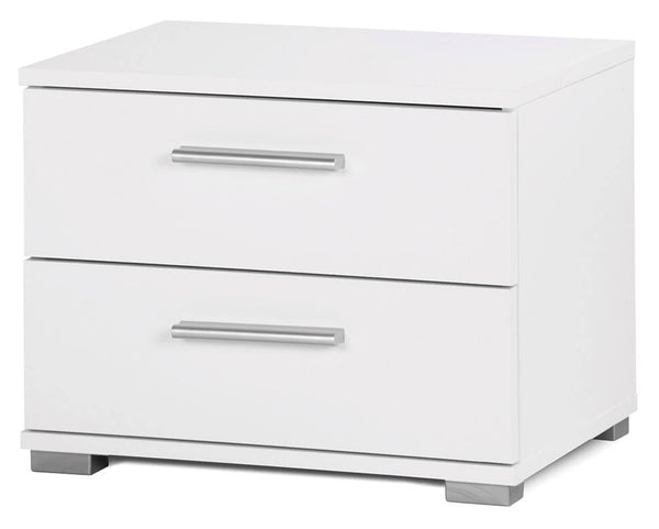 acquista Comodino 2 Cassetti in Truciolato Fumer Frida Bianco