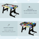 Tavolo Multigioco Pieghevole Calcio Balilla Hockey Ping Pong Biliardo    