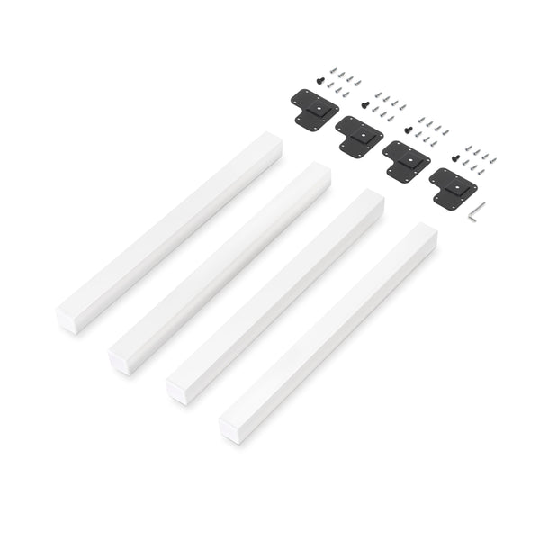Set 4 Gambe Tavolo 50x50 mm in Acciaio Emuca Bianco online