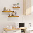 Set 3 Mensole 30/40/50x18x3,6 cm in Legno di Pino  Marrone