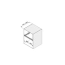 Kit Cassetto Organizzatore e Telaio per Armadio 600 mm in Alluminio e Plastica Emuca Grigio Pietra